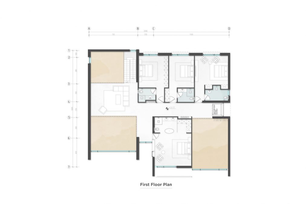 Architecture - cedrus - plan - building - Zibadasht